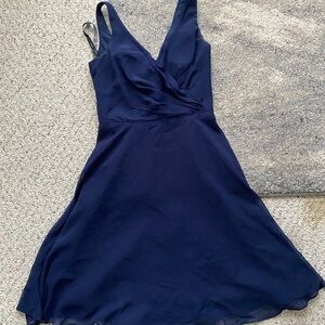 navy blue crossy dress